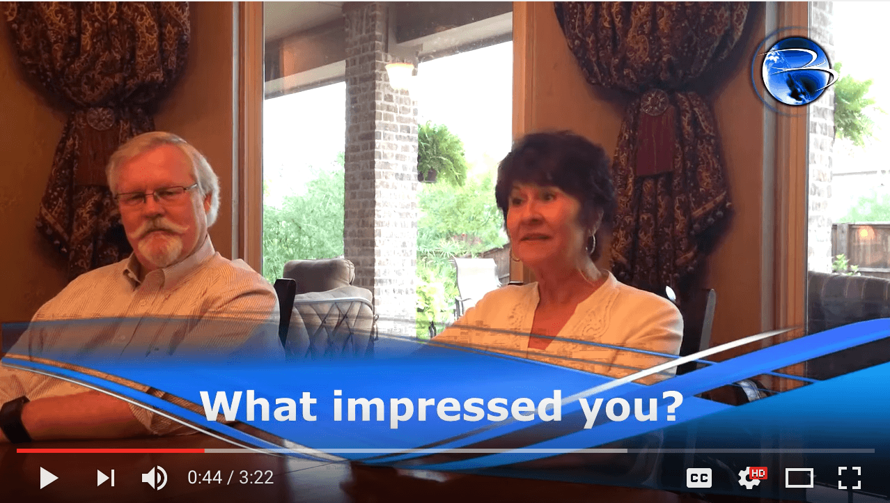 Alan and Delores sharing story
