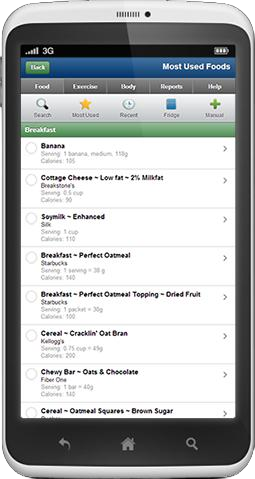 My Food Diary Screen