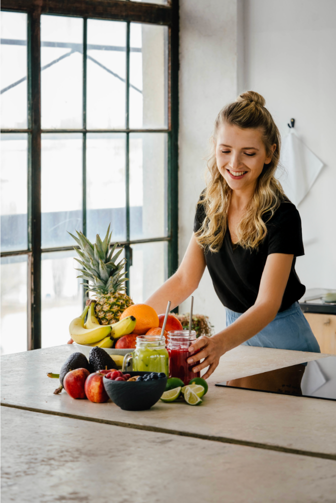 Prosper nutrition coach displaying healthy food items