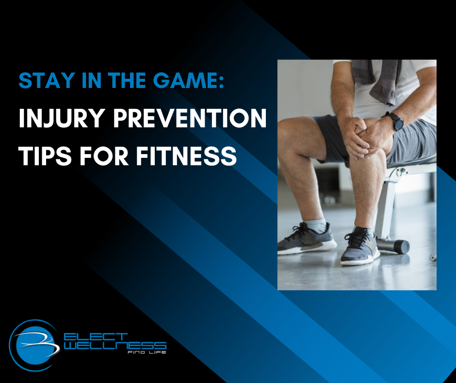 Injury Prevention Tips for Fitness. Man grabbing knee in pain.