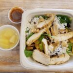 Chicken salad and pineapple bowl