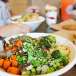Healthy sweet potato bowl
